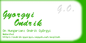 gyorgyi ondrik business card